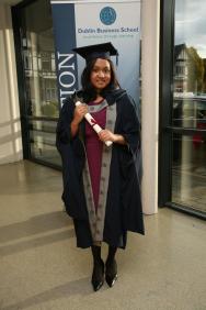 Miriam George, DBS MBA Graduate 2012, photographed above at the DBS Conferring Ceremony