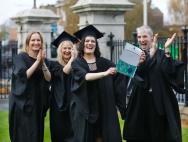 Sinéad Buckley (centre), 1st in the world for F6 Taxation, June 2012, photographed with fellow DBS ACCA Prizewinners